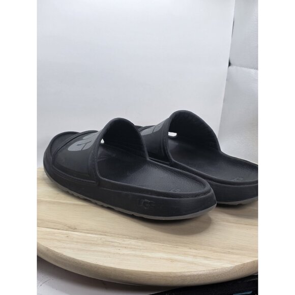 UGG Wilcox Slide Black Grey Block Logo Men's Slide Sandals  Size 9M - Picture 7 of 8